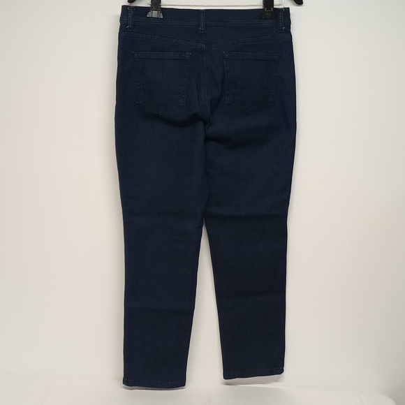 Style & co. Size 12 petite Slim leg high rise 11" dark blue jeans EUC. - Picture 7 of 11